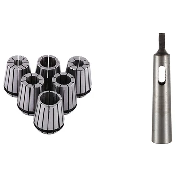 

1 Pcs Morse Taper Adapter Reducing Drill Sleeve & 6Pcs ER32 Spring Collet Set for CNC Workholding Engraving