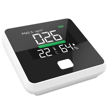 

PM2.5 Air Quality Monitor Digital Gas Analyzer Sensor Air Detector Household LED Display Temperature and Humidity Test Equipment