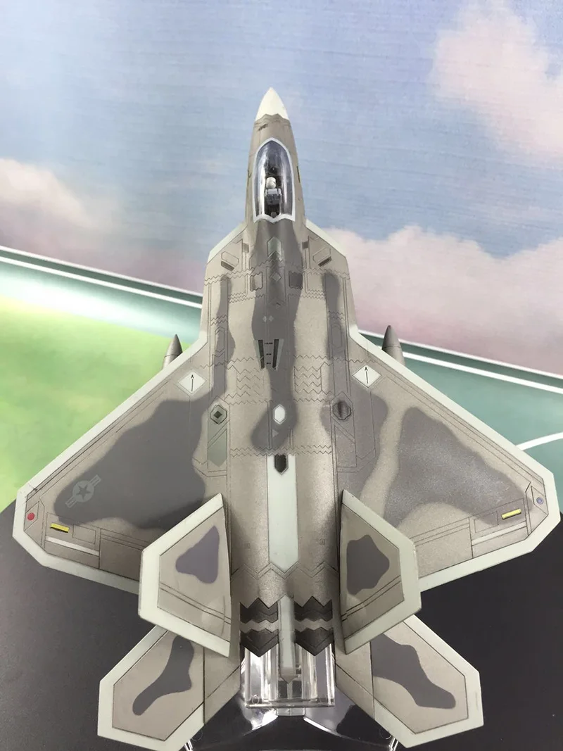 Коллекционный 1/72 масштаб военный сплав авиасимулятор F-22 Raptor самолет-истребитель со статической моделью для фанатов детский подарок