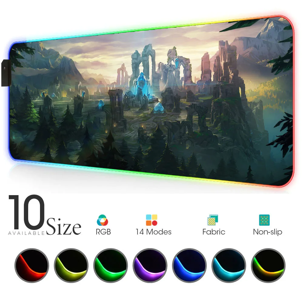 

Summoner League of legends RGB Mouse Pad Gamer Accessories Large LED MousePad Gaming with Backlit mouse mat mouse desktop laptop