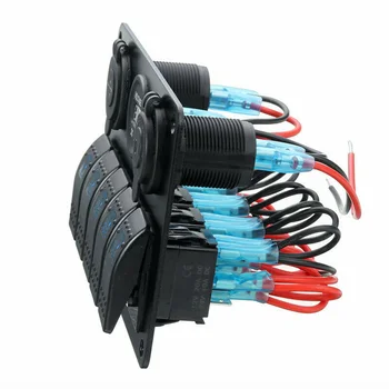 

12V/24V Switch Panel 10/20A Accessory Replacement Boat Marine Truck Blue