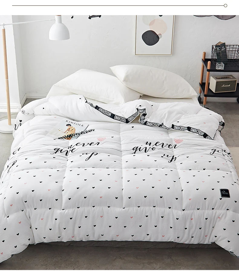 

CF2 High Quality Winter/Summer Breathable And Silky Comforter Tencel Washed Silk Quilt Smooth Blankets Solid Comforter Duvet