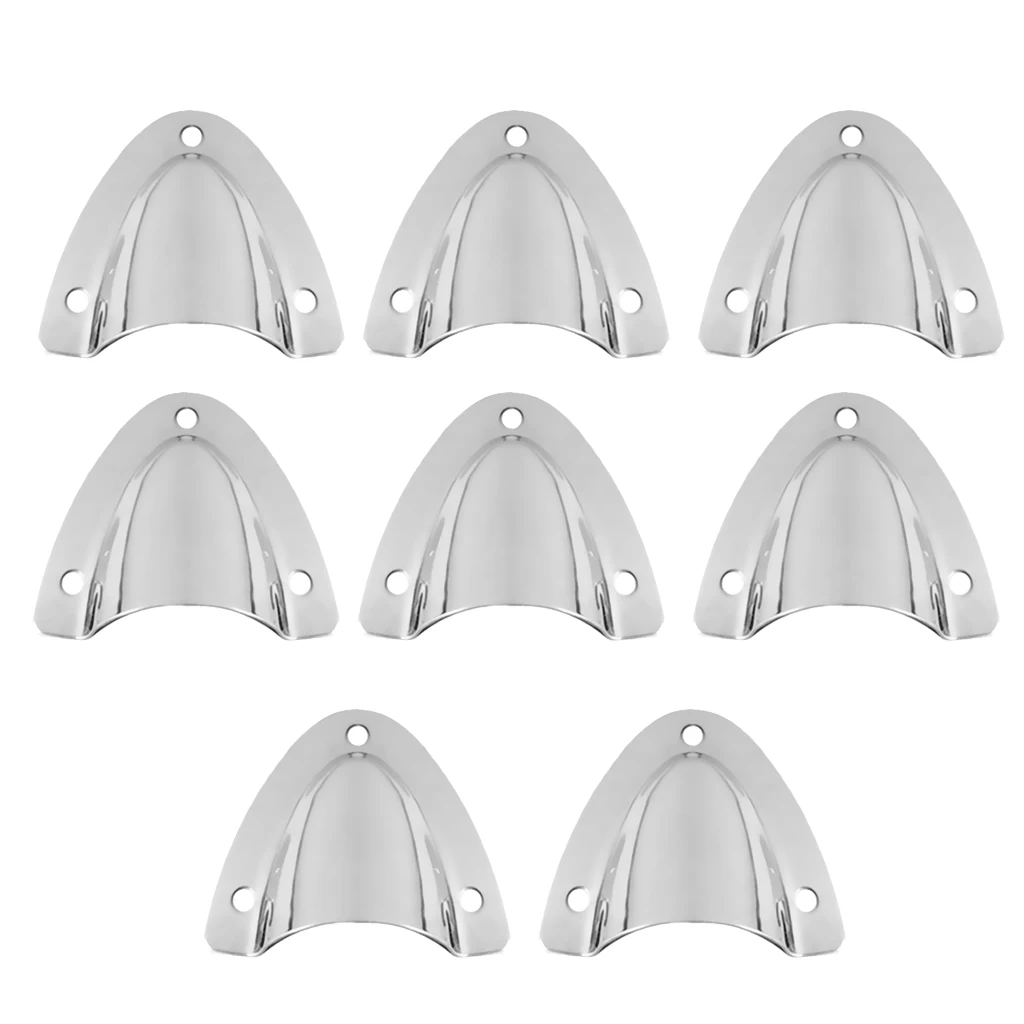 8pcs Boat Clam Shell Vent Ventilator Polished 316 Stainless Steel Hardware