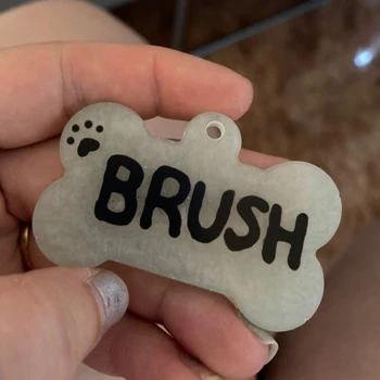 

Shiny Tag Label Dog Bone Keychain Silicone Mold Crafts Crystal Epoxy Resin Mold