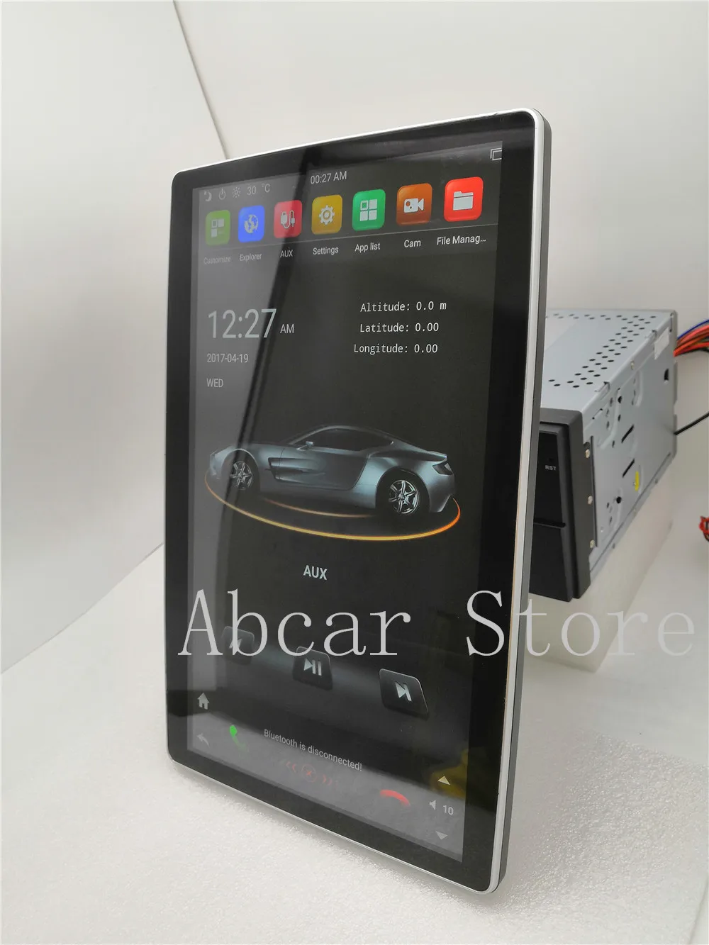 12,8 ''Tesla стиль Android 8,1 автомобильный dvd-плеер gps навигация Универсальный Два din 180 rotable ips встроенный carplay радио подвижный