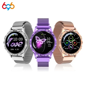 

696 D18 women smart bracelet heart rate blood pressure detection movement track tracking female physiological cycle reminder