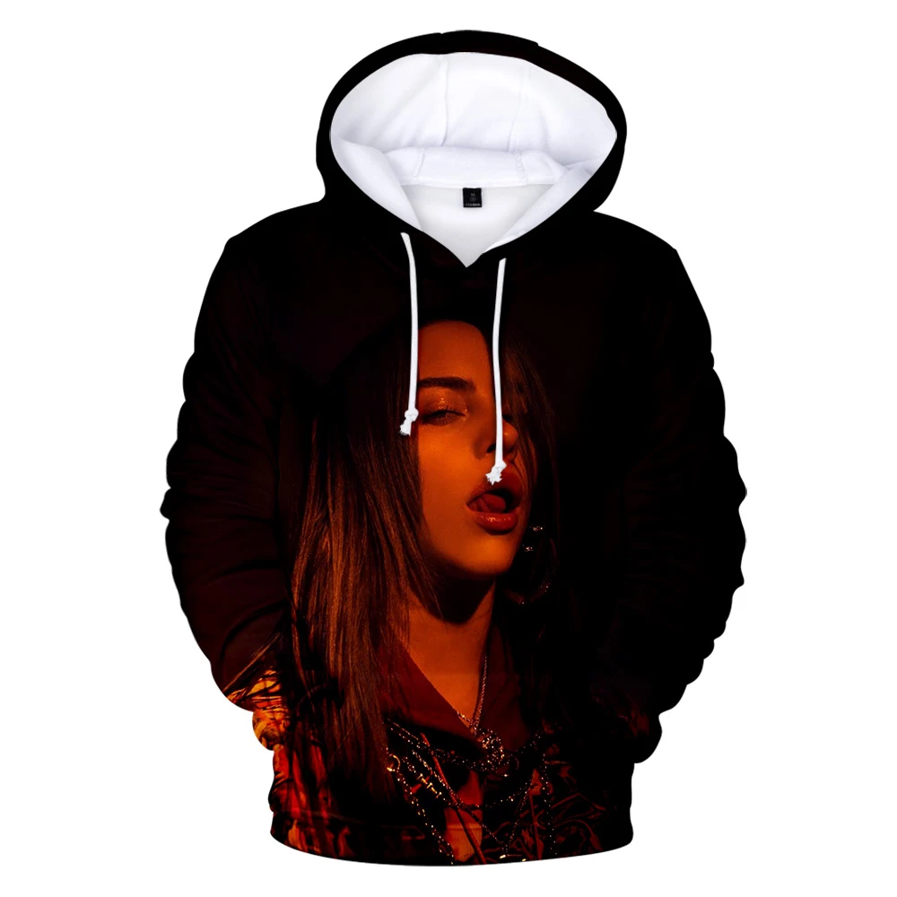 Осень Зима 3d принт Billie Eilish толстовки для мужчин женщин толстовка горячая Распродажа мальчиков девочек Billie Eilish одежда
