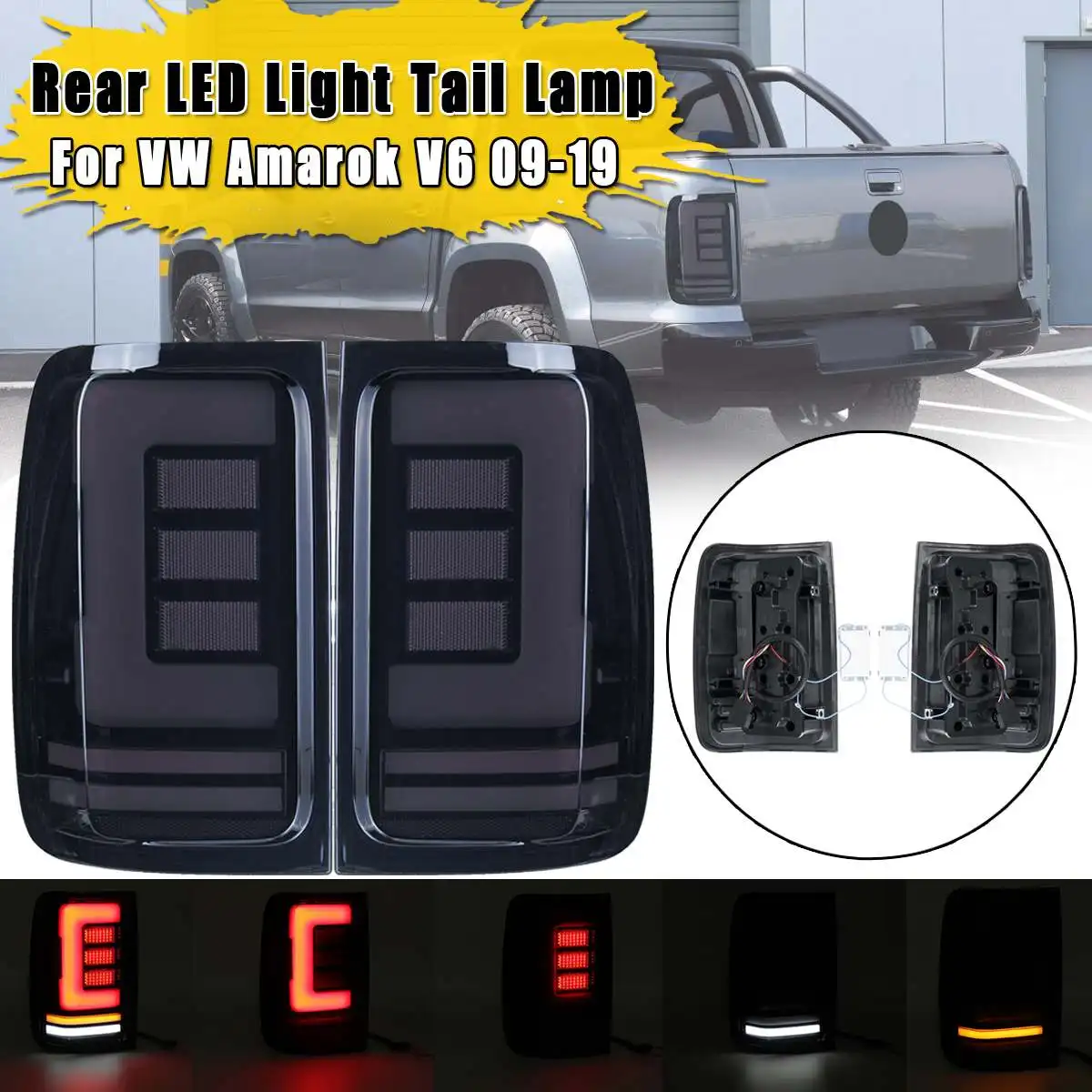  Exterior Auto Lamps Rear LED Light Tail Lamp With Turn Signal Feature For VW for Amarok V6 2009-19 
