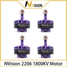 NVision – Drone TCMMRC 2206, 1800KV CW/CCW, moteur sans balais blheli s 3 6S, pour la course FPV, moteur de Drone quadrirotor, offre spéciale