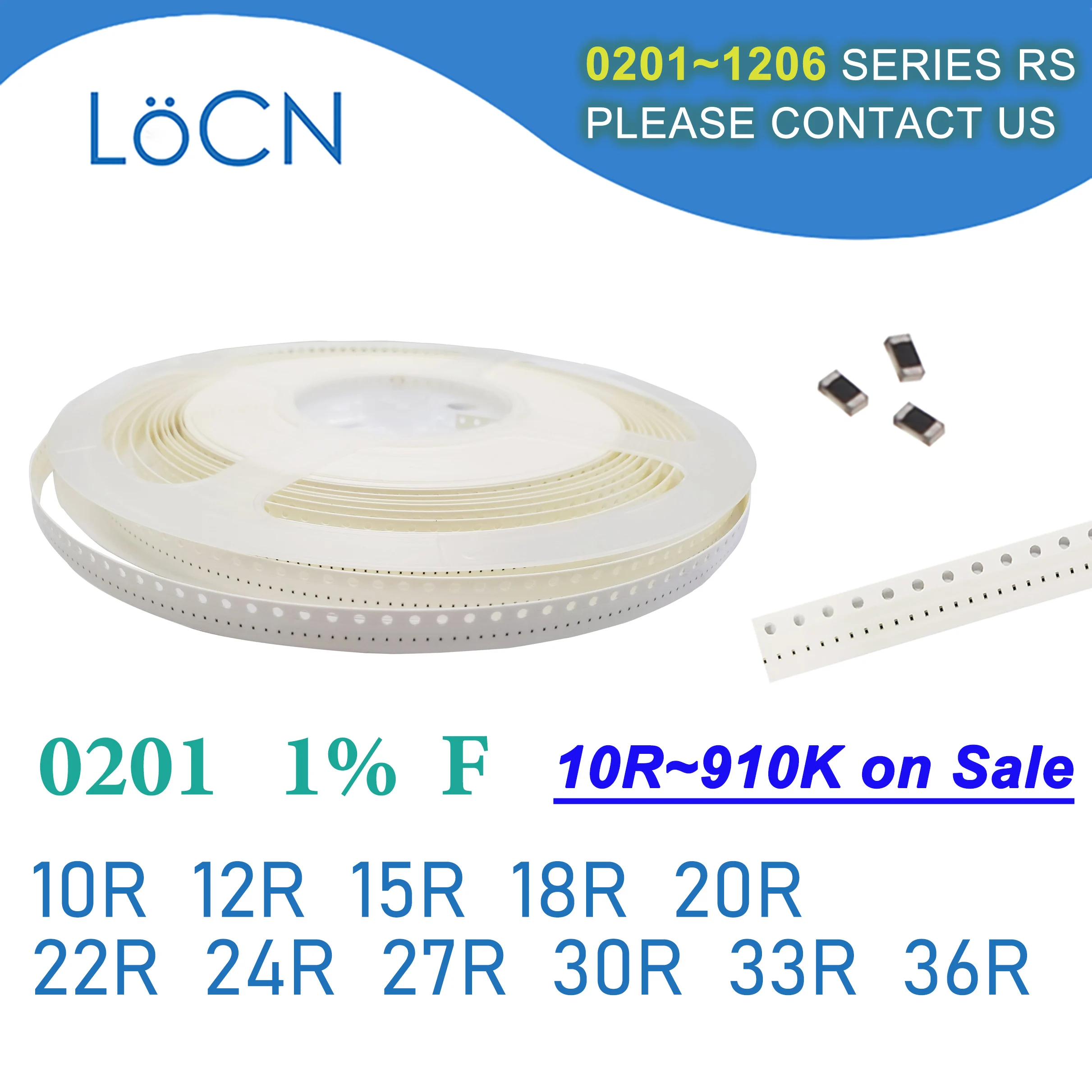 

0201 F 1% 15000pcs SMD 10R 12R 15R 18R 20R 22R 24R 27R 30R 33R 36R OHM chip Resistor high quality LoCNService