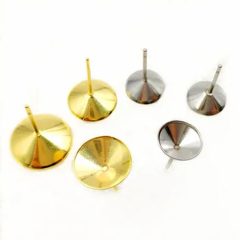 

Ms.Betti 12mm 10mm 8mm 6mm rivoli stud earrings findings settings for Jewelry DIY making