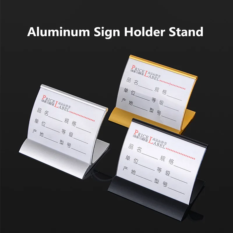 

70*66mm Metal Mini Sign Display Holder L Shape Price Name Card Tag Label Stand, Retail Store Counter Top Shelf Stand