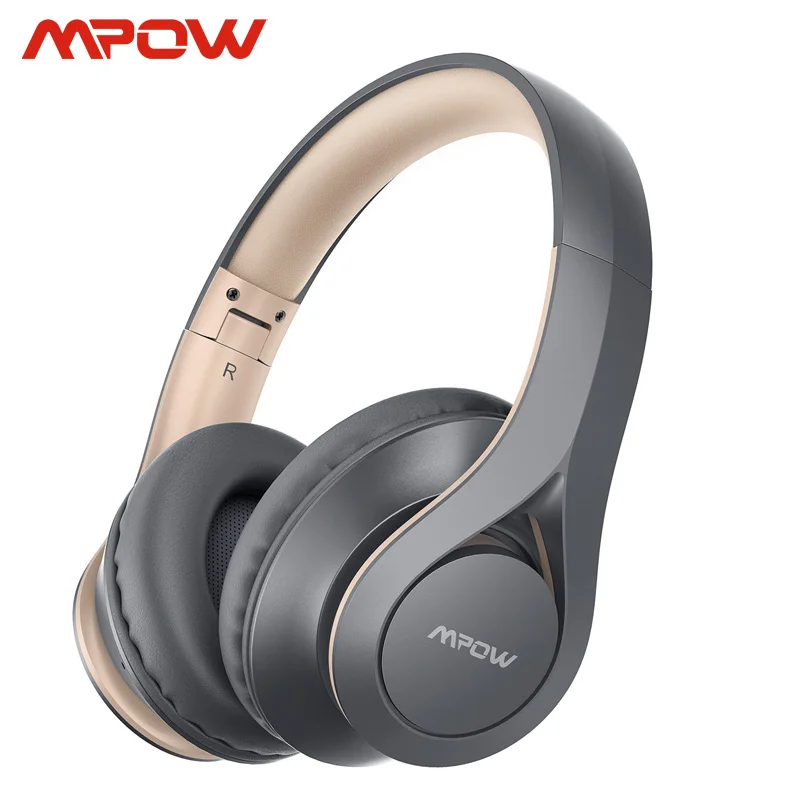 

Mpow 059 Pro 60h Playtime Bluetooth 5.0 Wireless Headphones Hi-Fi Stereo Sound CVC 6.0 Noise Reduction For iPhone 11 Huawei P30