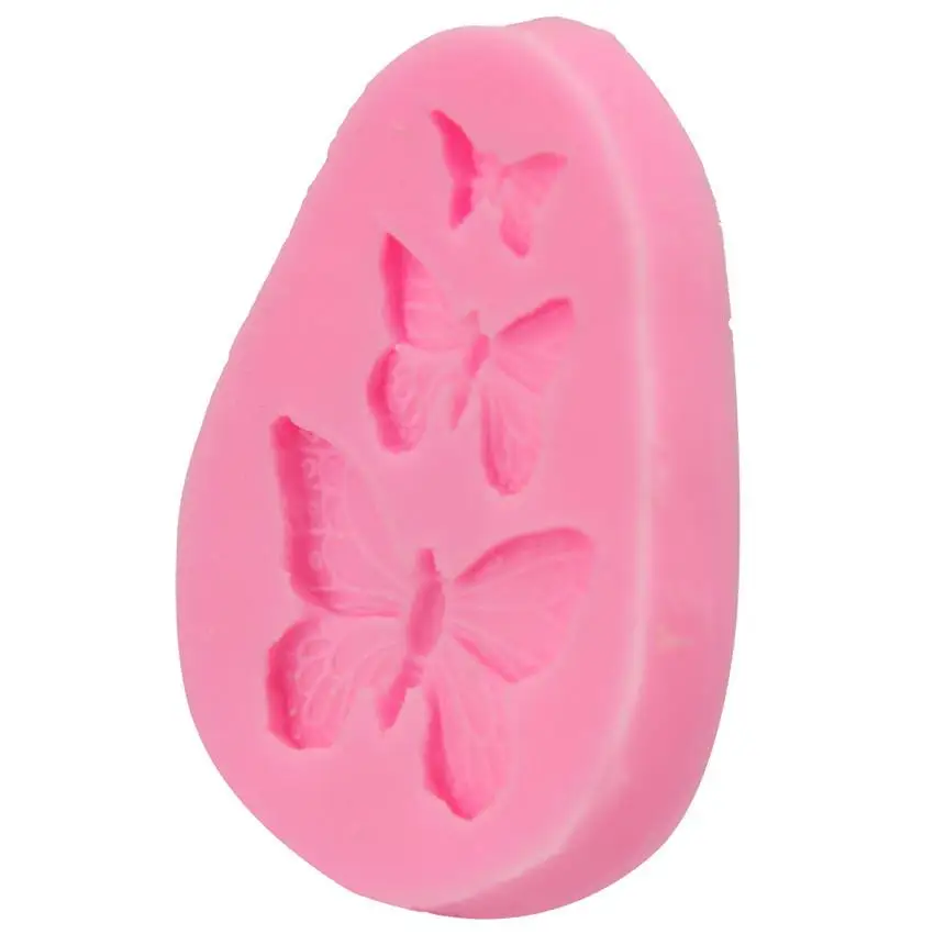 Силиконовые 3 бабочка Форма пресс-форма для торта Fondant(сахарная) конфеты Кухня аксессуары