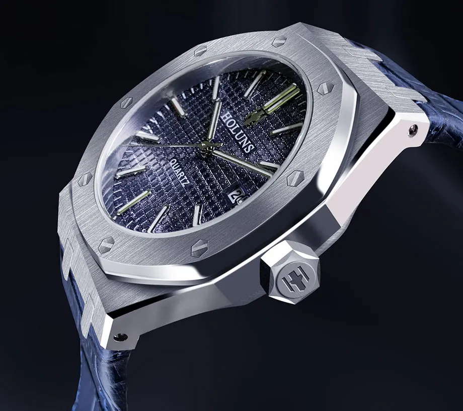 HOLUNS Mens Watches Top Brand Luxury Sports watches Men Quartz Steel Army Military AP Watches Male Business Wristwatch