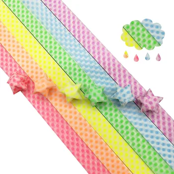 

210pcs/lot Luminous Transparent Handcraft star origami paper banner strips tower paris mix colors wishing Love gratitude wishes