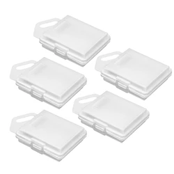 Durable Battery Protective Storage Case for 5 pcs white case