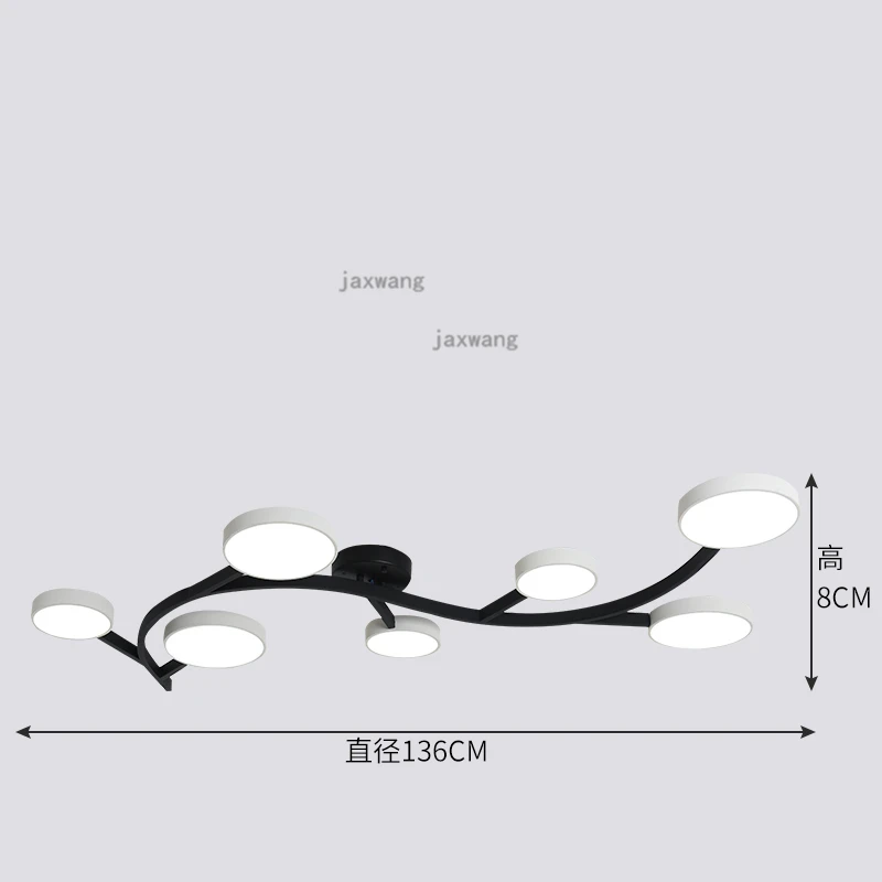 Скандинавский светодиодный потолочный светильник в простом стиле для ресторана, современный потолочный светильник для спальни, подвесной потолочный светильник для гостиной - Цвет корпуса: C 7heads white