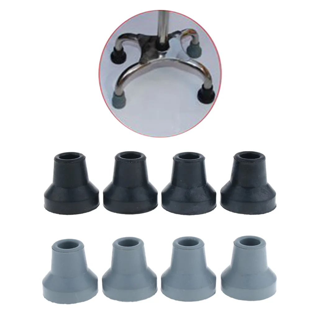 4 Pcs Crutch Canes Leg Rubber Tips Stick Ferrule Bottoms End Underarm Crutches Heavy Duty Anti-skid walking cane underarm crutches