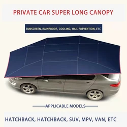 Car Sunshade Roof Sunscreen Heat Insulation Hail Proof Leaves Outdoor Parking Sunshade Mobile Garage Automatic Car Umbrella Fold