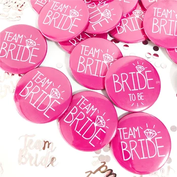 

1pcs Bride To Be Badge Brooch Bridesmaid Team Bride To Be Wedding Decoration wedding gifts for Guests Bachelor Party Hen Party