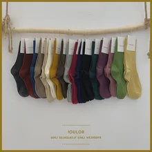 IOULOR Носки женские носки без пятки на осень-зиму чистый красный ворс Носки японский Han Fan насосная однотонные носки женские прилив Носки