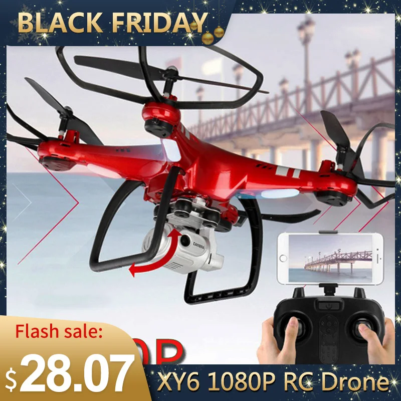 

Newest XY6 Four-axis RC Drone Quadcopter Helicopter 1080P WIFI FPV Camera Aerial Video Professional Remote Control Drone Toy Kid