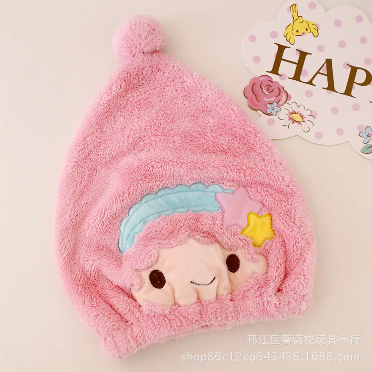 Милые Мультяшные My Melody коралловые бархатные Ультра-прочные водопоглощающие скоростные сухие полотенца для волос для взрослых и детей сухие волосы Ночная шапочка для душа