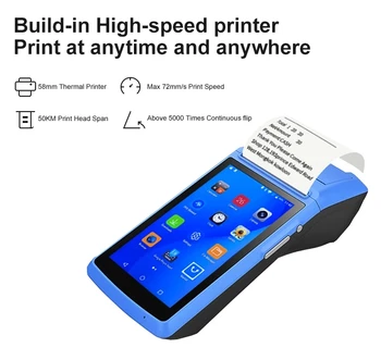 

Android 6.0 NFC PDA POS Receipt Bluetooth 58mm Printer PDA Thermal 58mm Scan Barcode by Camera POS Handheld 3G PDA