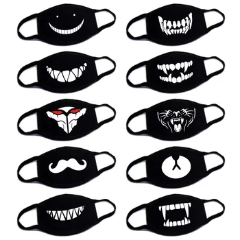 

3Pcs/Set Cotton Dust Mask Cartoon Expression Teeth Muffle Chanyeol Face Respirator Anti Kpop Bear Mouth Mask
