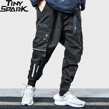 Новинка, мужские брюки-карго до щиколотки, Харадзюку, уличная одежда, штаны для бега, повседневные тактические брюки с ремнем, мешковатые шаровары