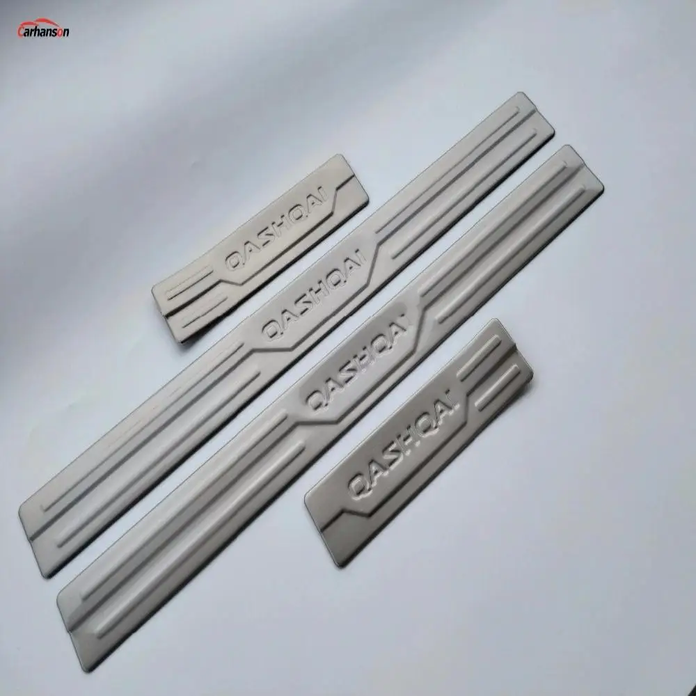 For Nissan Qashqai J11 2016-2019 Car Styling Accessories Stainless Door Sill Scuff Plate Cover Protector Guard Car-Sticker 4pcs