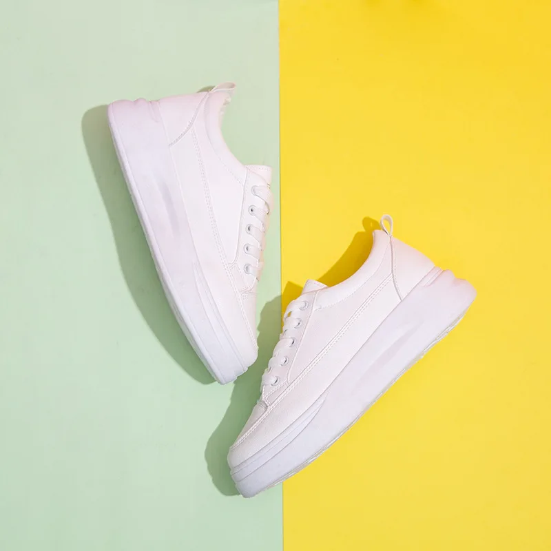 

White Shoes Women's 2020 Autumn New Korean-Style Casual Shoes-Style Lace-up Monitor Platform Sneakers Women's-