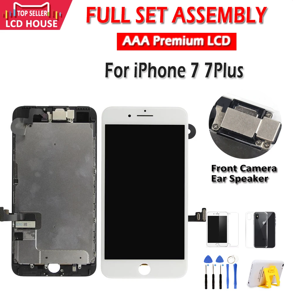 

Grade AAA Full Display For iPhone 7G 7 Plus LCD Full Set Assembly Complete 100% Touch Digitizer For iPhone 7P Screen Replacement