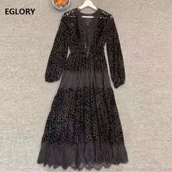 

High Quality Runway Dress 2019 Autumn Style Women Beading Turn-down Collar Short Sleeve Straight Elegant Black Work Dress Basic