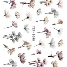 FWC 3D рельефные наклейки на ногти Цветок Клей DIY маникюр слайдер ногтей Советы Декоративные наклейки