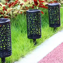 Солнечный полый газон уличный светильник водонепроницаемый красочные украшения сада вставленный наземный светодиодный свет ажурный газон свет