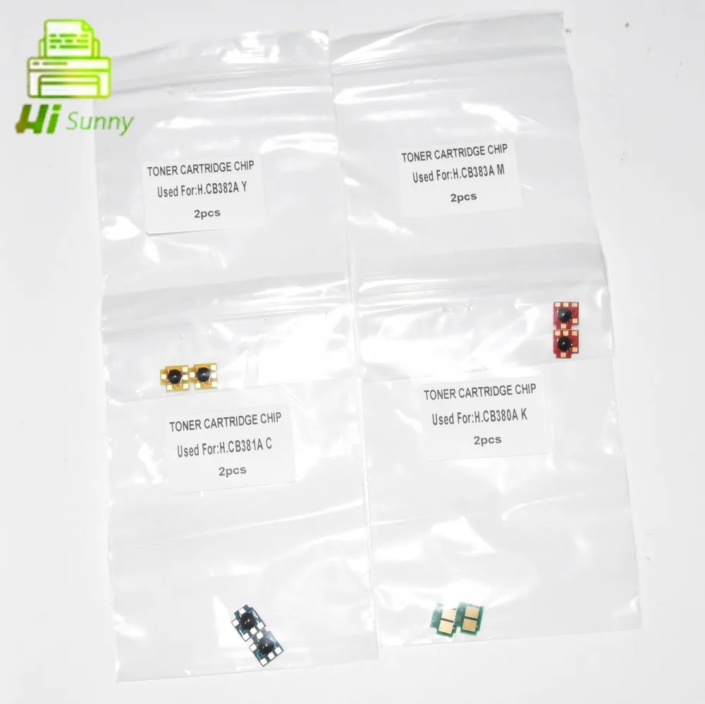 Чип картриджа с тонером CB380A CB381A CB382A CB383A для HP Color LaserJet CP6015 CM6030 CM6040 6015 6030 6040 |
