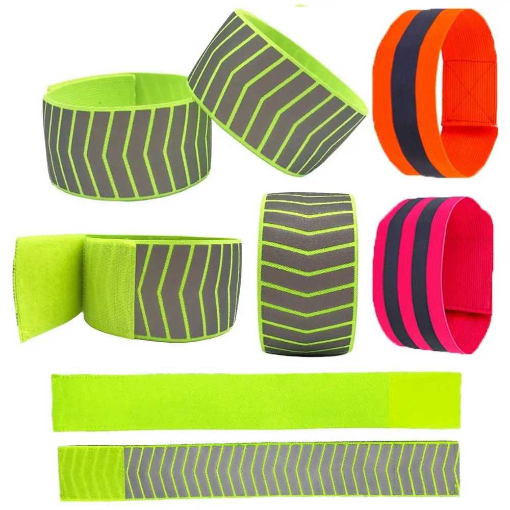 Running Fishing Accessories Reflector Wristband Warning Armband Cycling Reflective Strips Sport Tape Bike Safety Alert
