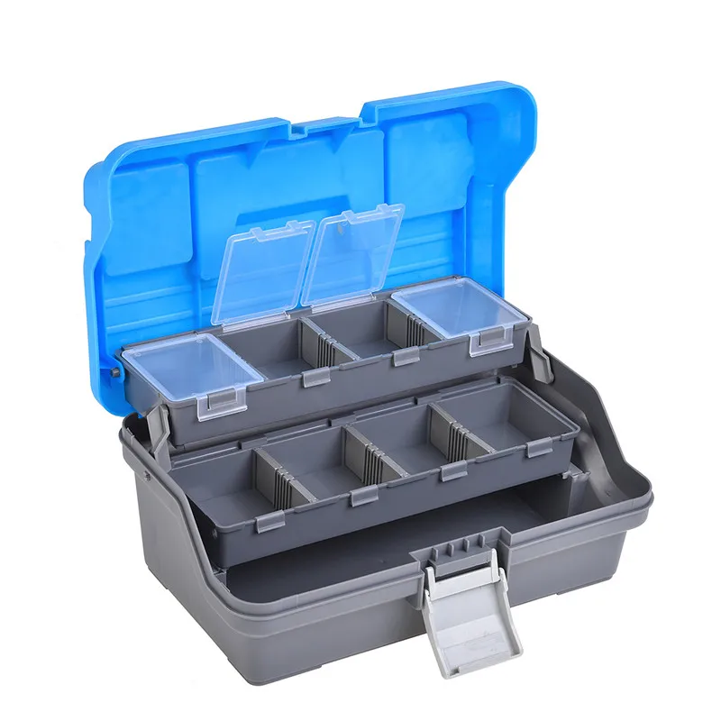 

Portable 3 Layer Waterproof Fishing Tackle Box Fly Fishing Storage Case Fishing Gear Strong Corrosion Resistant Storage Box