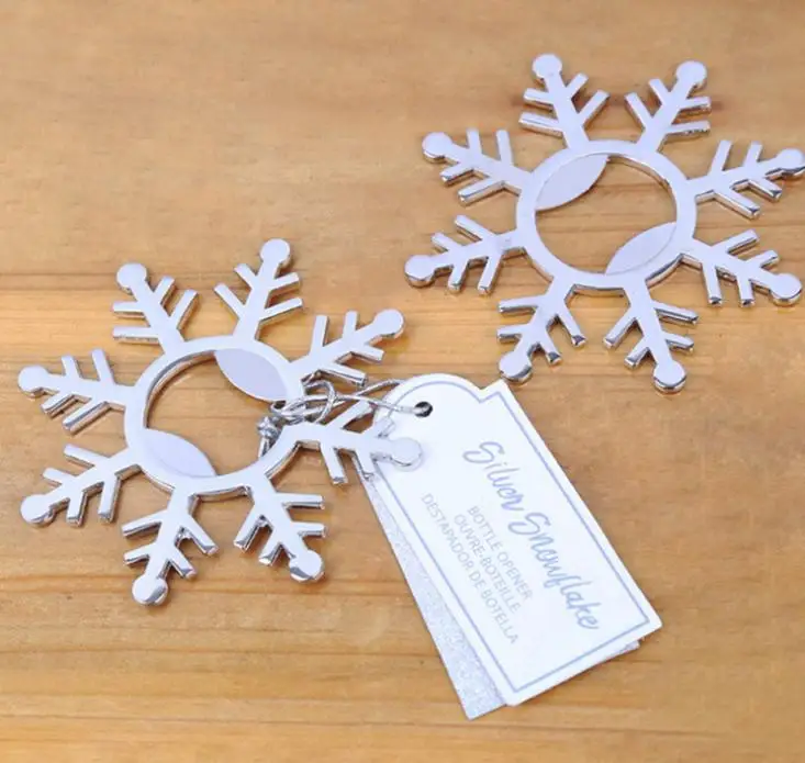 FREE SHIPPING 100PCS Silver Snowflake Bottle Openers Bridal Shower Wedding Favors Winter Party Supplies Anniversary Decor SN2811 | Дом и сад