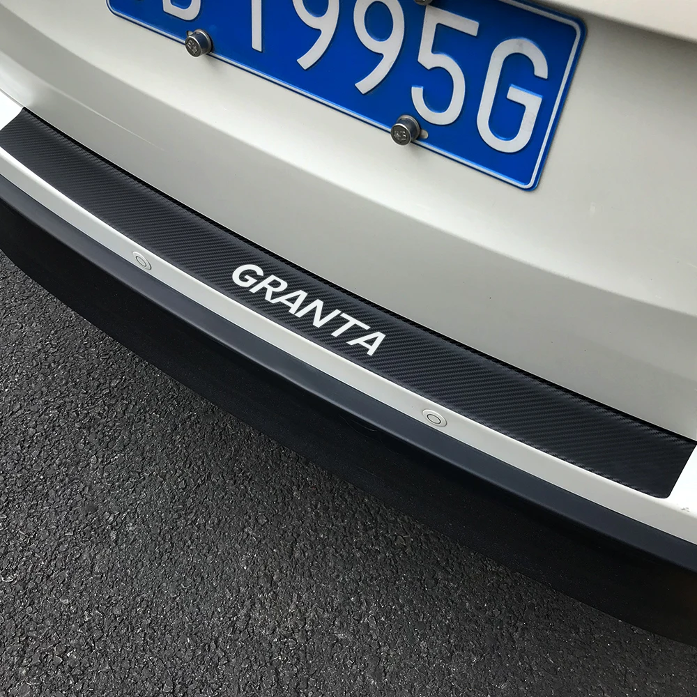 Car Rear Bumper Trunk Load Edge Protective Guard Stickers For Lada Granta Auto Anti-Scratch Carbon Fiber Protector Accessories