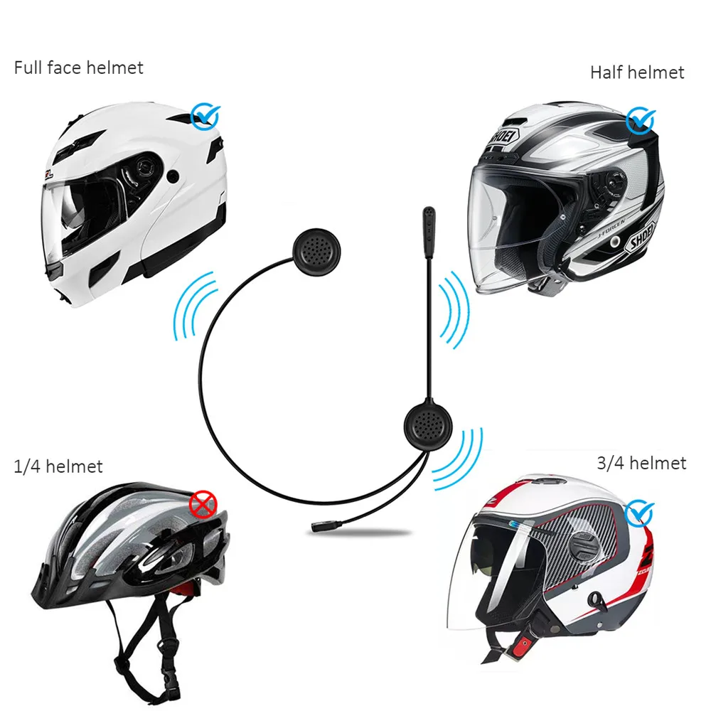 

E200 Bluetooth Helmet Intercom Motorcycle Wireless Bluetooh Headsets AUX input Support Connect With Walkie Talkie Intercom