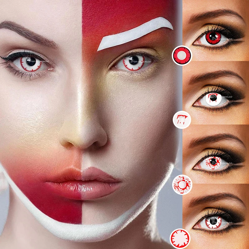

2pcs/pair Cosplay Colored Contact Lens for Eyes Halloween Cosmetic Contact Lenses Eye Color Contact Lenses Yearly UYAAI