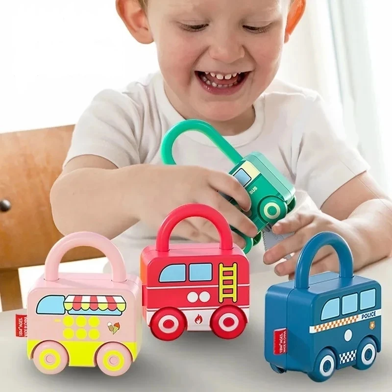 Cerraduras de aprendizaje con llaves para niños, juegos educativos, preescolar, juguetes a juego números para niños, Montessori para niños, material didáctico| | - AliExpress