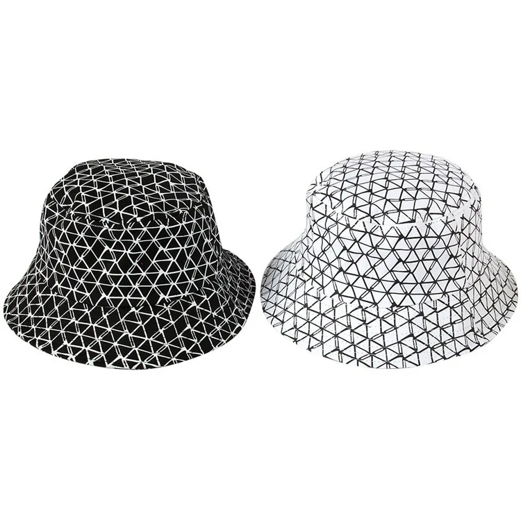 Cotton Three-dimensional Diamond Lattice Bucket Hat Fisherman Hat Outdoor Travel Hat Sun Hats For Men Women