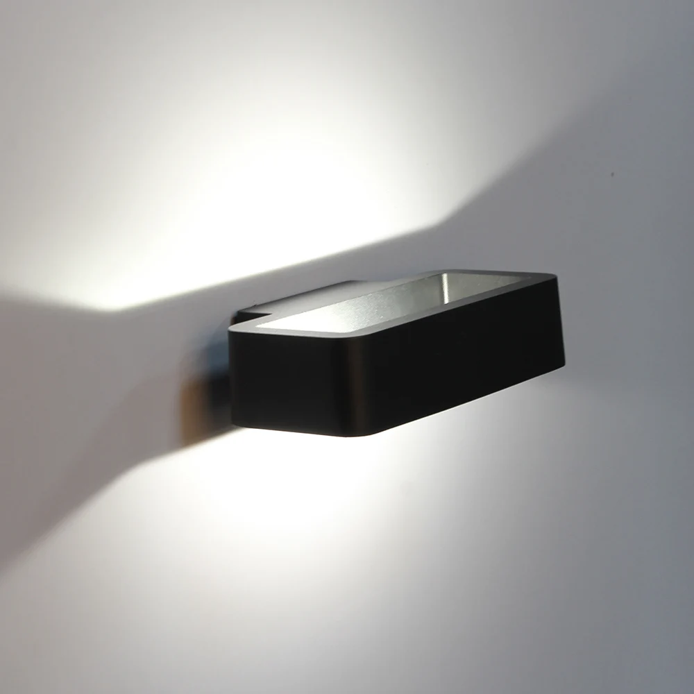 

LED wall lamp square ring black Aluminum shell high quality decoration light