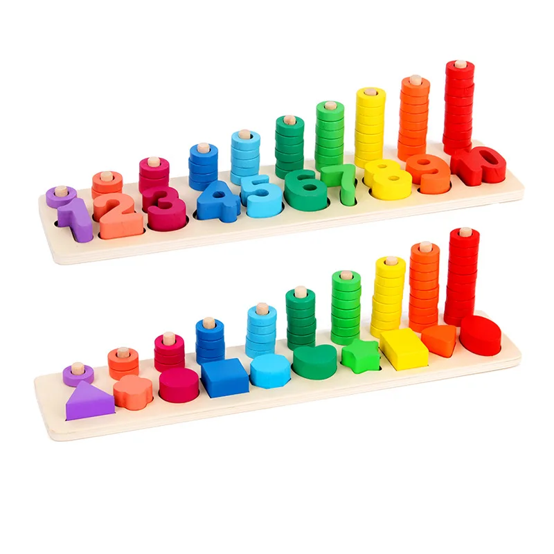 

Kindergarten with Numbers Lettered Shape Numbers Board Educational Force Development Wooden Children Early Education Jigsaw Puzz