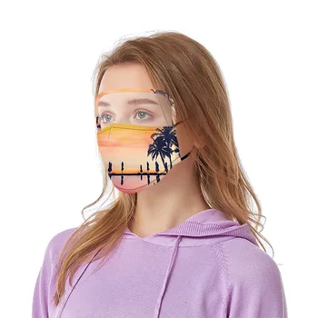 

Cotton Mask Integrated With Goggles Mask Adjustable Earloop Face Mouth Reusable Washable Mouth Mask Unisex Mondkapjes Wasbaar