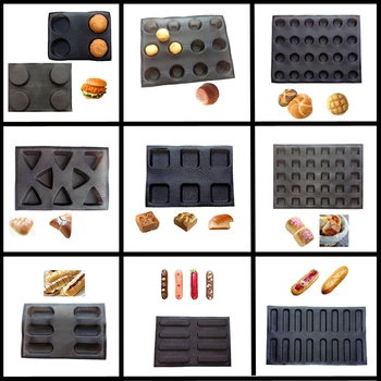 

Non Stick Glass Fiber Silicone Bread Mold Party DIY Long Loaf Baguette Pan Eclair Round Bun Mould Pastry Baking Tools